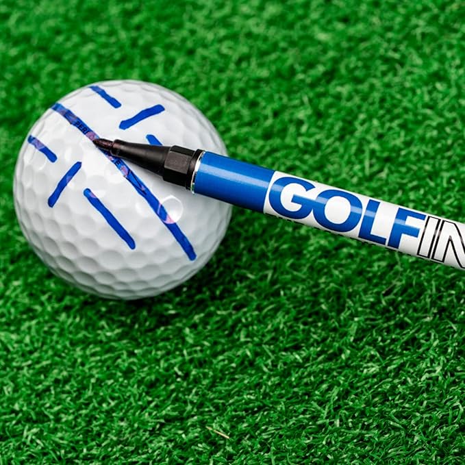 Flightpath GolfInk Marker Pens – Smudge-Free Tour Compliant Markers – Fine Tip, Leakproof Ink for Clean Golf Ball Identification or Liner Stencils – Long-Lasting, Permanent – 2 Pack (Blue)