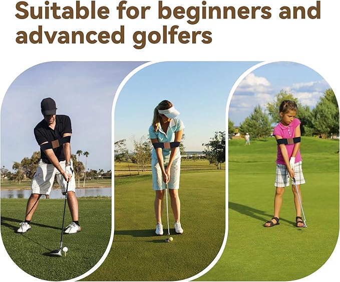 Golf Swing Trainer Aid,Swing Correcting Arm Band,Swing Golf Aid Trainer,Golf Trainer for Right & Left-Handed Players
