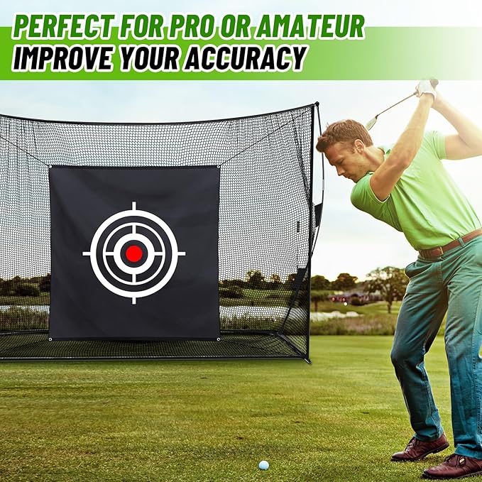 Golf Target Cloth for Net Replacement Golf Hitting Net Target with 4 Straps for Practice Training Aids Indoor Outdoor Use
