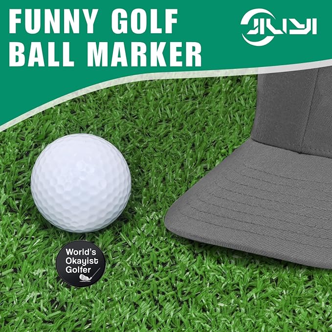 Golf Ball Marker Hat Clip, Funny Golf Accessories, Golf Gifts for Men 25 MM