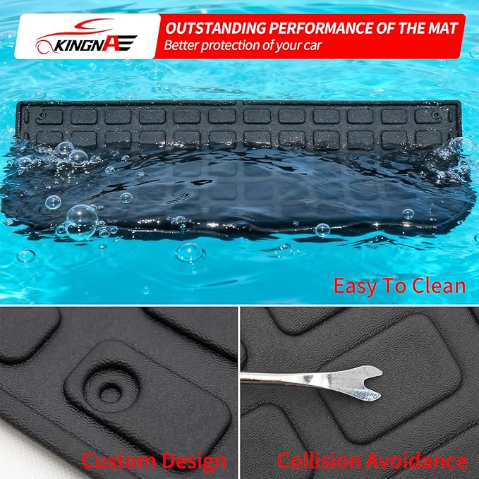 Floor Mats Compatible with GTW Mach1 Golf Cart TPE All Weather Rear Foot Platform Back Step Rear Step Accessories