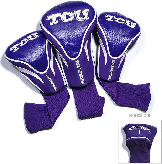 Team Golf NCAA Numbered 1, 3, & X, Fits Oversized Drivers, Utility, Rescue & Fairway Clubs, Velour Lined for Extra Club Protection