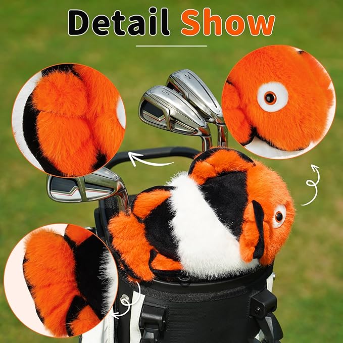 mytag Funny Putter Headcover, Premium Plush Animal Putter Cover for Blade/Mallet