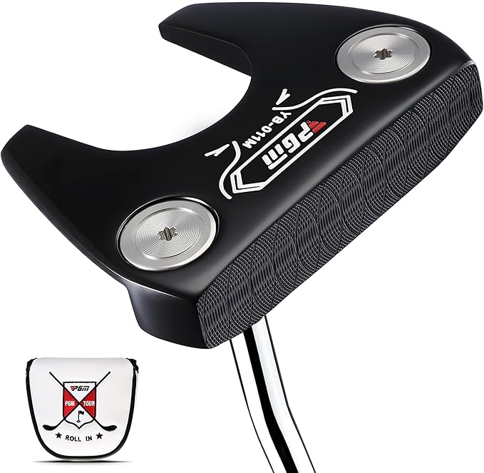 PGM TUG024 CNC‑Milled Low‑CG Golf Putter with Alignment Line & Oversized Grip – Tungsten Counterweight, Stainless Shaft, Men’s Right‑Handed