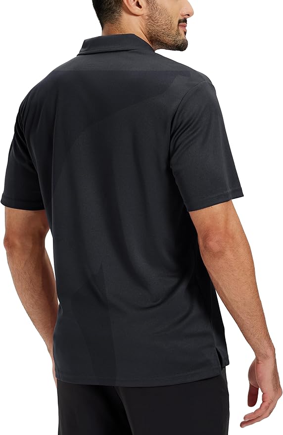 TACVASEN Mens Polo Shirts Short Sleeve Dry Fit Performance Breathable Golf Shirt with Collar Tennis Casual Business Work