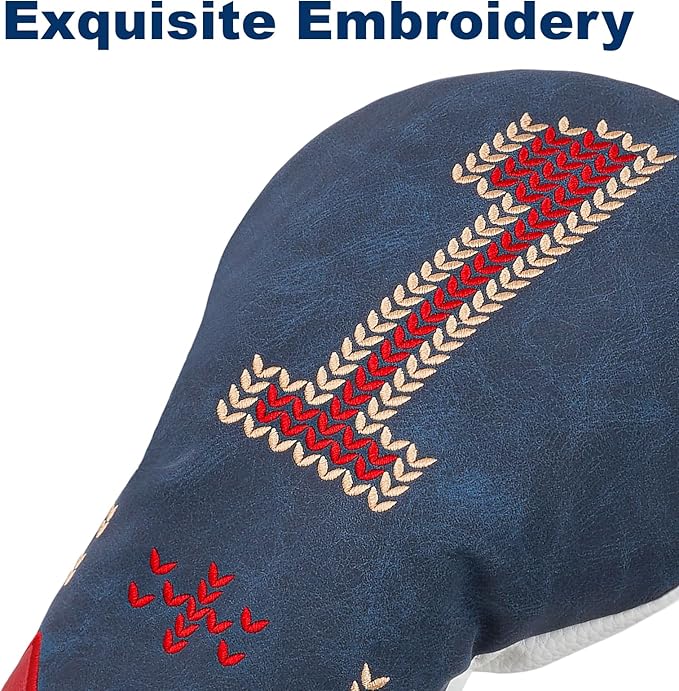 Craftsman Golf Club Headcover Driver Head Cover Fair Isle Pattern Golf Headcover Golf Club Cover for Driver Golf Gift