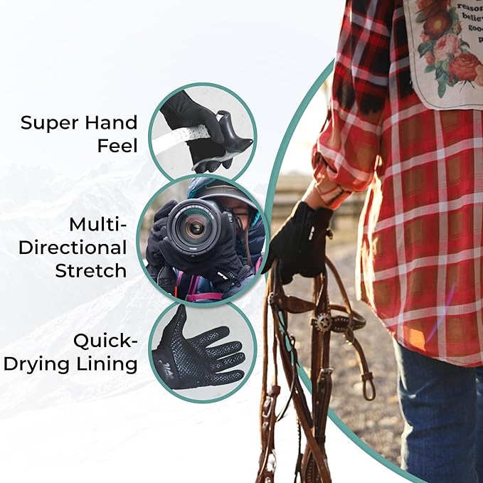 Mountain Made Warm Gloves for Men, Women, Touchscreen Sensitive with Good Grip for Running, Cycling, Driving, Golf, Outdoor Sports and Work with Upgraded Zipper