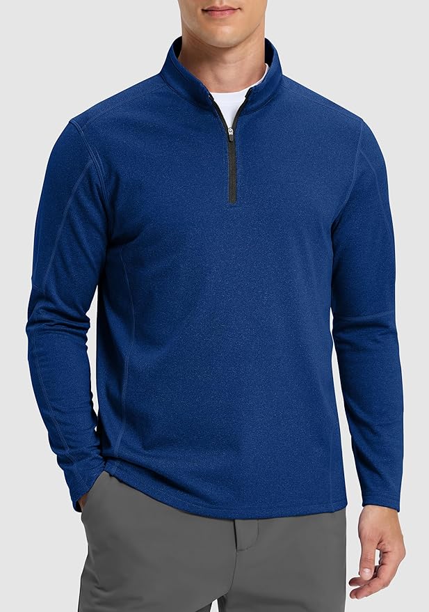 G Gradual Quarter Zip Pullover for Men Fleece Lined Sweatshirt Long Sleeve Winter Golf Shirt Mock Neck Polo Running Sweater
