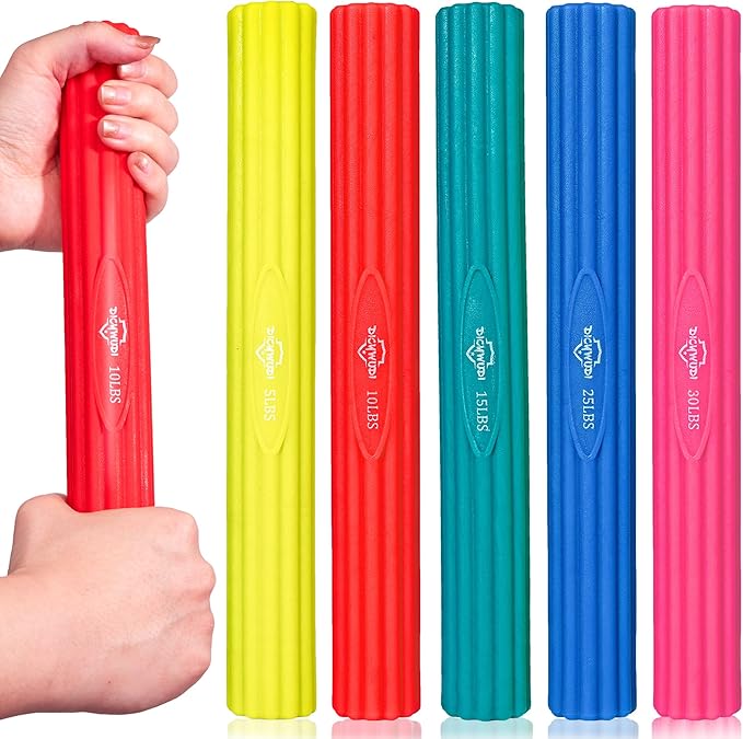 Flex Therapy Bar and Grip Strength Trainers set, Physical Therapy & Resistance Bar for Golfers Elbow, Tendinitis, Wrist,Forearms Pain, Improve Grip Strength and Relieve Pain