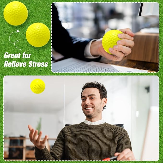 Libima 20 Pcs Mini Golf Stress Ball Bulk 2.5 Inch Foam Practice Balls Stress Relief Sports Ball with Storage Bag for Golf Birthday Party Favors Carnival Reward Classroom Stocking Stuffers