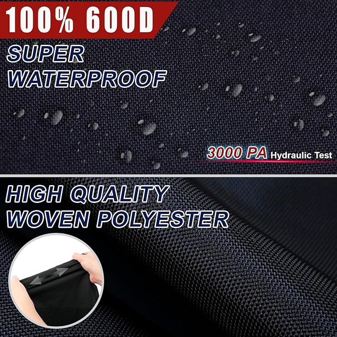 moveland 4/6 Passenger Golf Cart Cover, 100% 600D Waterproof, Universal Fits Most 4/6 Passenger EZGO, Club Car, Yamaha Golf Carts