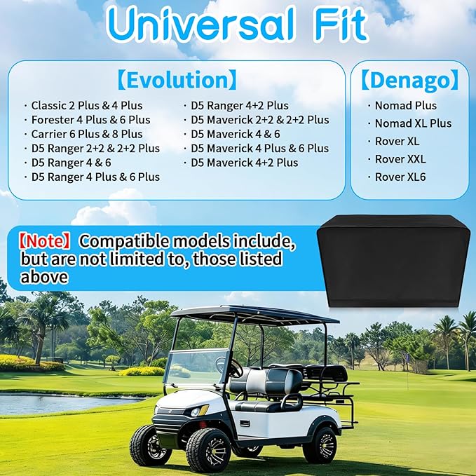 Golf Cart Screen Cover, Waterproof and Dustproof with a Secure Drawstring, Made of Oxford Fabric