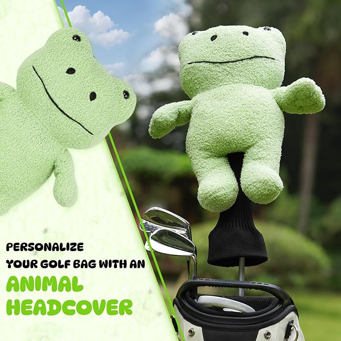 Driver Headcover, Funny Golf Club Covers Soft Plush Animal Golf Head Covers, Creative Golf Headcover Fits Standard 460cc Driver Head
