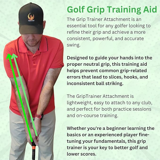 Golf Grip Training Aid Swing Training Aid for Proper Hand Placement & Grip Consistency Portable Golf Practice Tool for Improved Swing Rhythm & Accuracy Skill Levels