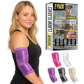BLITZU Elbow Compression Sleeve for Tendonitis 2 Pack, Tennis Elbow Brace Support for Men and Women Golfers Elbow Pain Relief, Arthritis, Bursitis, Arm Brace for Workout, Weightlifting Purple XL