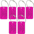 Custom Luggage Tags for Travel – Durable High-Visibility Acrylic Tags for Suitcases, Backpacks, & Luggage Sets, Includes Wire Ring Loop for Easy Attachment