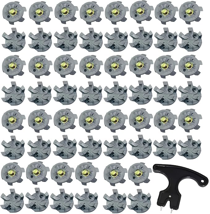 30Pcs Golf Spikes Golf Shoe Spikes Replacements with 1 Cleats Spanner,Footjoy Spikes Replacement Golf Cleats for Any Shoe,for Cricket Shoe Player