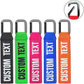 Personalized Key Tags, Custom Double-Sided Embroidery Name Number Keychain Tags, ID Identifiers Labels with Clip for Women Men Travel Bag Suitcase Keys, Baggage Tags to Quickly Spot Luggage Suitcase