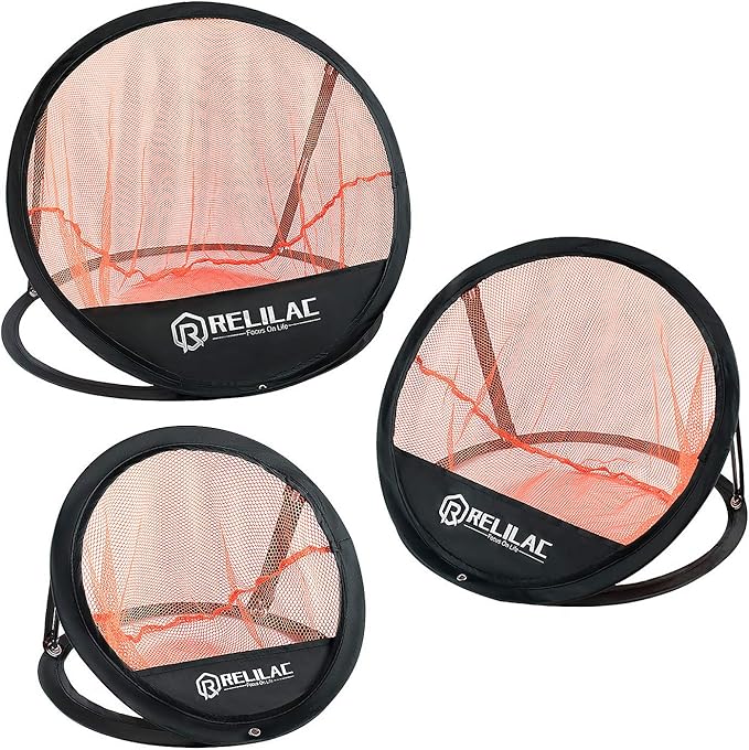 Pop Up Golf Chipping Practice Net Set - Indoor/Outdoor Golfing Target Accessories for Golf Practice - Improve Your Short Game - Gifts for Men, Dad, Mom, Husband, Women, Kid, Golfers