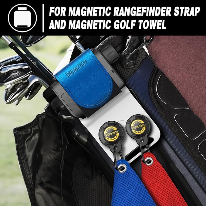 Golf Bag Metal Landing Pads for Magnetic Golf Towel,Golf Rangefinder,Golf Flask,Golf Speaker- Quick Access to Magnetic Golf Equipment and Accessories-Golf Gift -US Patent