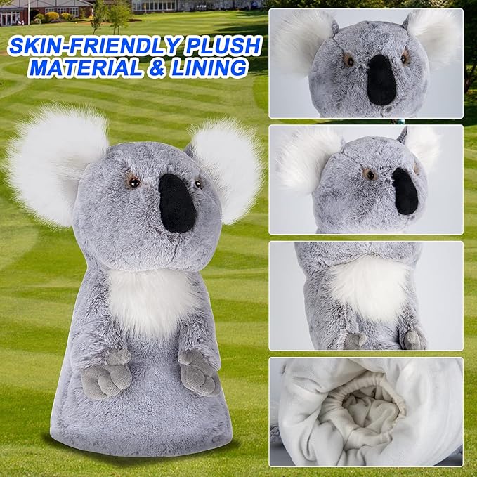 Golf Headcovers - Koala Golf Club Covers for Woods and Driver, Cute Animal Golf Club Head Covers