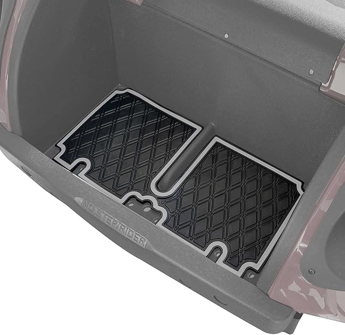 Xtreme Mats Bag Well Mat Rubber Liner Insert Protects Plastic Surfaces from Scuffs for EZGO Golf Carts - TXT (2013-2022) Liberty (2021+) Cushman* S4 - Grey Trim