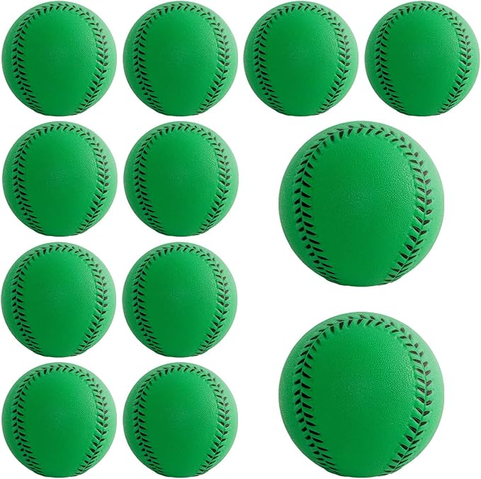 Soft Baseballs, Foam Training Baseball 12 Pack for Kids Regulation Size Foam Baseballs for Soft & Safe Throwing, Catching and Batting Practice