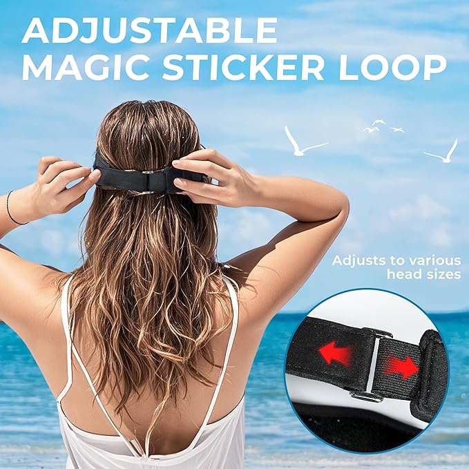 Sun Visor Hats, Sun Visors for Women, Summer UV Blocking Sun Protection Hat, Visor Hats for Women Lightweight & Breathable