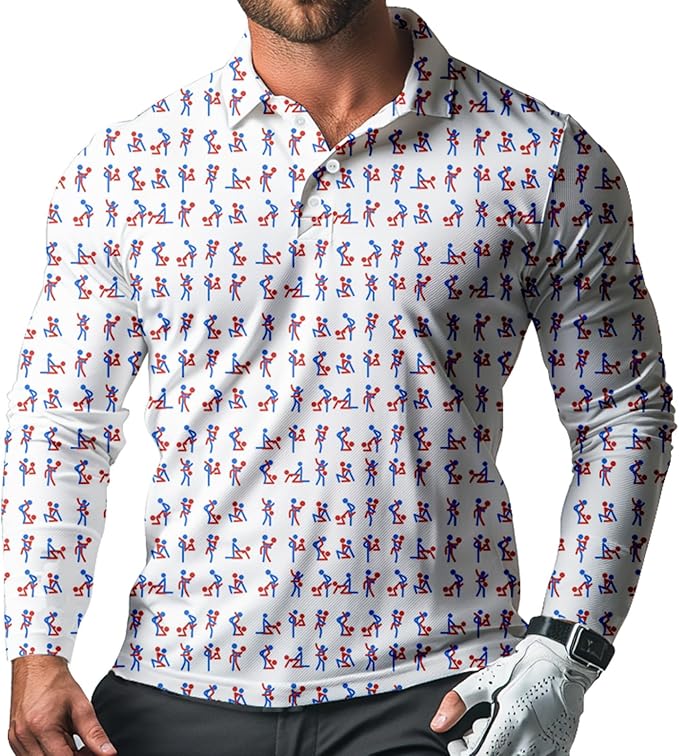 Men's Long Sleeve Golf Shirt Quick Dry 3 Button Work Fishing Outdoor Casual Collar Shirt