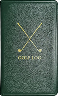 Graphic Image On The Green Golf Journal, Golf Score Log Book, Genuine Full Grain Leather (Green, Compact - 3" x 5") Published & Bound in the USA