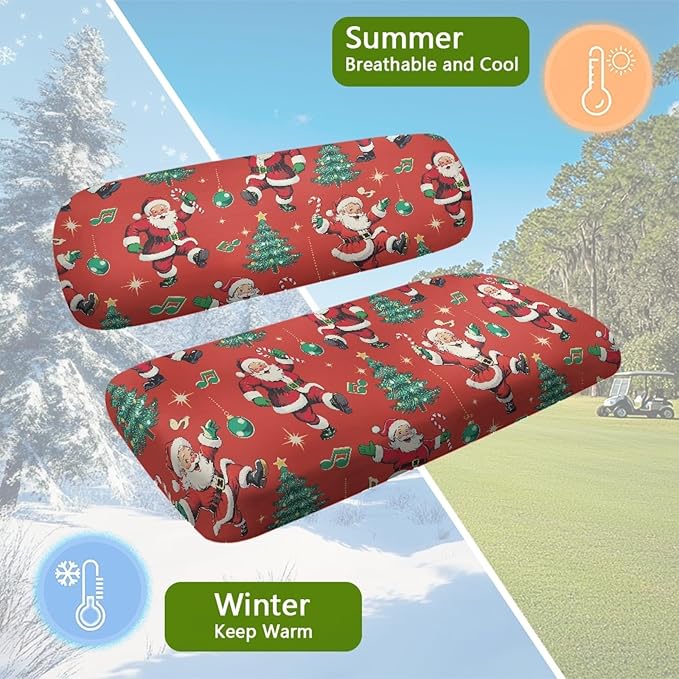 Fashion Print Golf Cart Seat Covers 2 Passenger Golf Cart Backrest Cover Golf Cart Seat Towel Gift for Friends