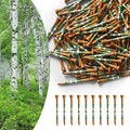 Amy Sport Golf Tees Western Birch Wood 5X More Durable 5X Stronger Value 50 Pack 1 1/2 2 3/4 3 1/4 Inch, Reduce Friction Wooden Long-Lasting, Spin Tall Sturdy Base for Stability