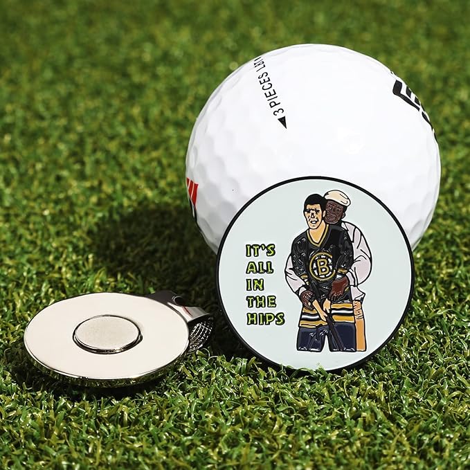 Enamel Golf Ball Marker with Magnetic Hat Clip - Funny Golf Accessories - Great Gift for Golf Lovers