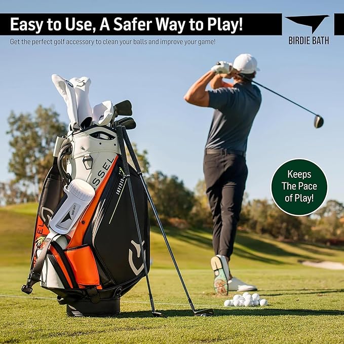 Birdie Bath Portable Golf Ball Cleaner - Ultimate Personal Golf Ball Washer