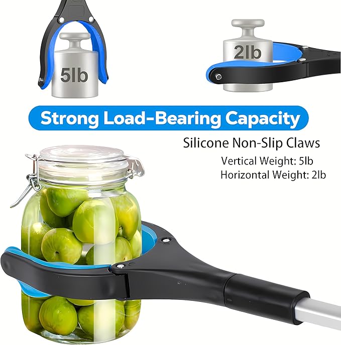 Grabber Reacher Tool - Foldable Gripper and Reaching Tool - Heavy Duty Pick Up Stick Grabbers for Seniors, Trash, Surgery Recovery Must Haves Gifts, 32” Picker Upper Grabber (Blue)