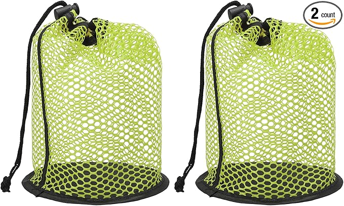 Golf Ball Storage Bag Nylon Mesh Golf Pouch with Adjustable Drawstring Closure for Balls Outdoor Sports Supplies