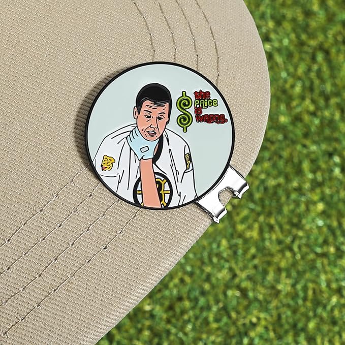 Enamel Golf Ball Marker with Magnetic Hat Clip - Funny Golf Accessories - Great Gift for Golf Lovers