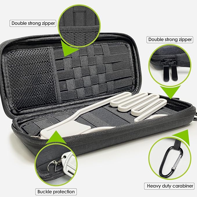 Golf Glove Holder Case, Golf Bag Organizer Hard Protective Case with Glove Shaper ,Pocket & Slots Store Golf Accessories and Personal Items Multifunctional Storage Golf Bag Gift for Men Women Golfers