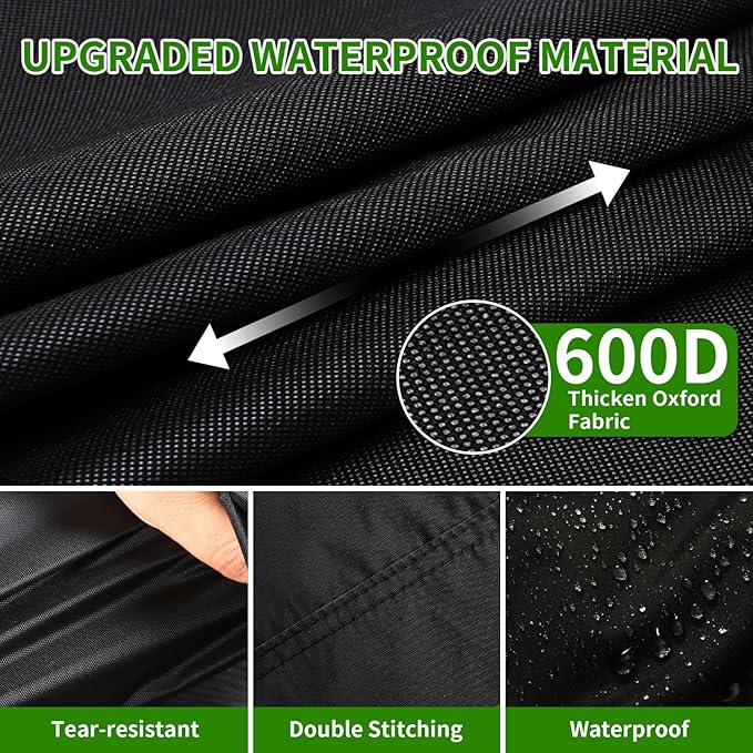 Tecoom Golf Cart Enclosure 2/4/6 Passenger, Golf Rain Cover 600D Waterproof Snowproof, Door Zippers, Clear Windows and Windproof Hooks, Universal Fit for EZGO, Yamaha, Club Car