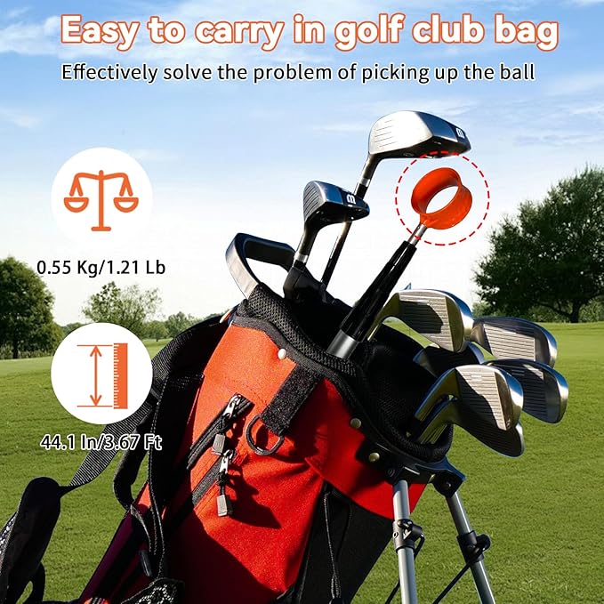 SPEENSUN Golf Ball Retriever Telescopic,Golf Ball Water Retriever,Max 15Ft Lightweight Aluminum Alloy Golf Ball Grabber,Not Easy to Break and No Corrosion Golf Ball Retriever for Water and Bushes