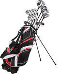 Precise S7 Men’s 18-Piece Golf Set – Titanium Driver, Woods, Hybrid, 5-SW Irons, Putter, Stand Bag, 4 Headcovers and Cover – RH