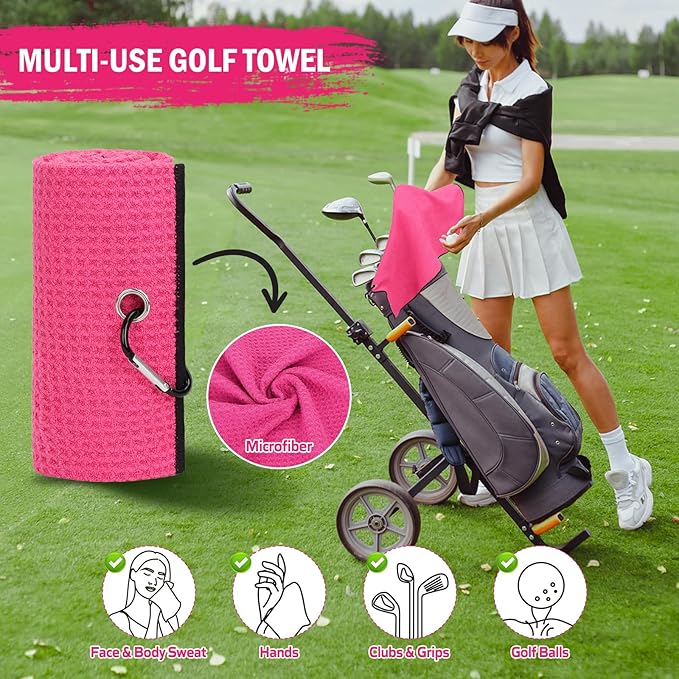 Golf Club Cleaning Kit with Golf Club Cleaner with Water Golf Towel Divot Repair Tool Groove Sharpener Golf Ball Alignment Kit Complete Golf Cleaning Kit Golf Accessories for Women Men