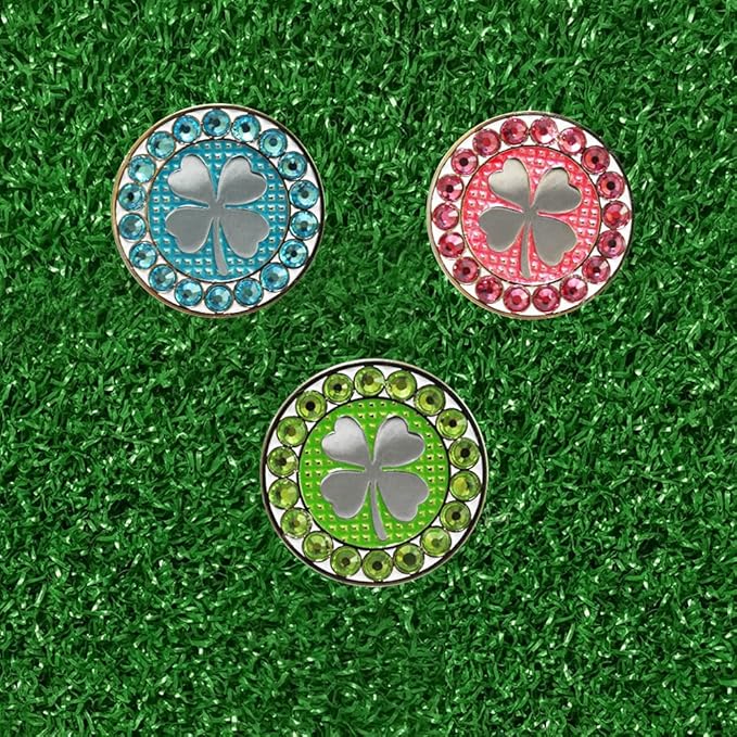 Myartte Golf Ball Markers Crystal Ball Markers Pack of 3