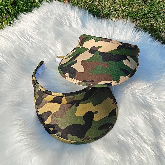 2 Pack Sun Visor Hats Women Men Clip On Wide Brim Visors Hat Outdoor Sports Golf Beach Travel Tennis Caps