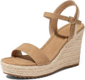 mikarka Women's Espadrille Wedge Sandals: Ankle Strap Platform Open Toe Wedges - Stylish High Heel Dressy Summer Wedges for Women, Inspired by Espadrilles