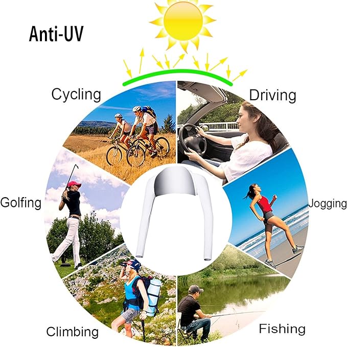 Advanced Cooling Shawl Arm Sleeve Sun Protection Comfortable & Breathable for Women Men