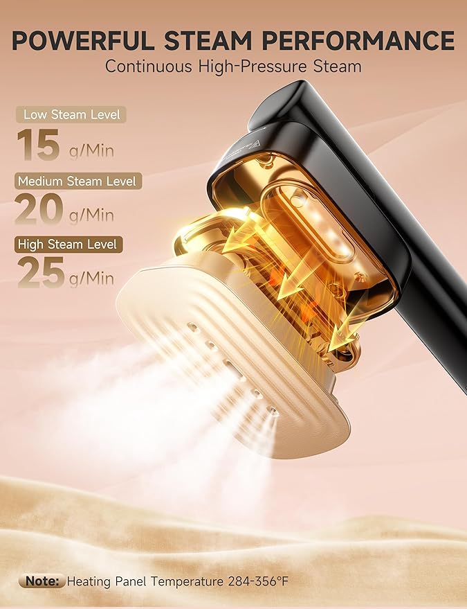 Travel Steamer for Clothes, Portable Handheld Design, Clothing Wrinkles Remover, Strong Penetrating Steam, 1200W Powerful 2 In 1 Steamer & Iron, 100ml Big Capacity, Home, Office, Travel
