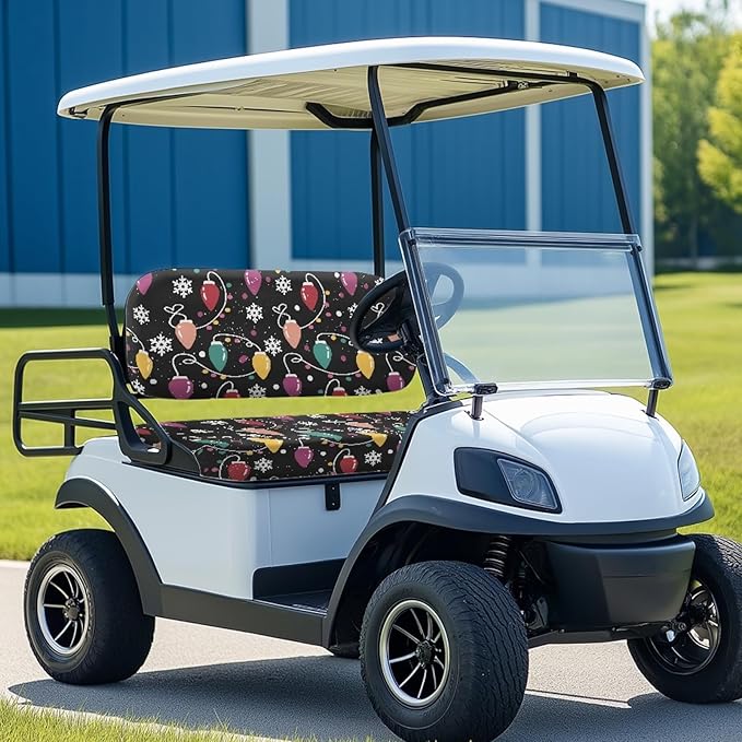 Fashion Print Golf Cart Seat Covers 2 Passenger Golf Cart Backrest Cover Golf Cart Seat Towel Gift for Friends
