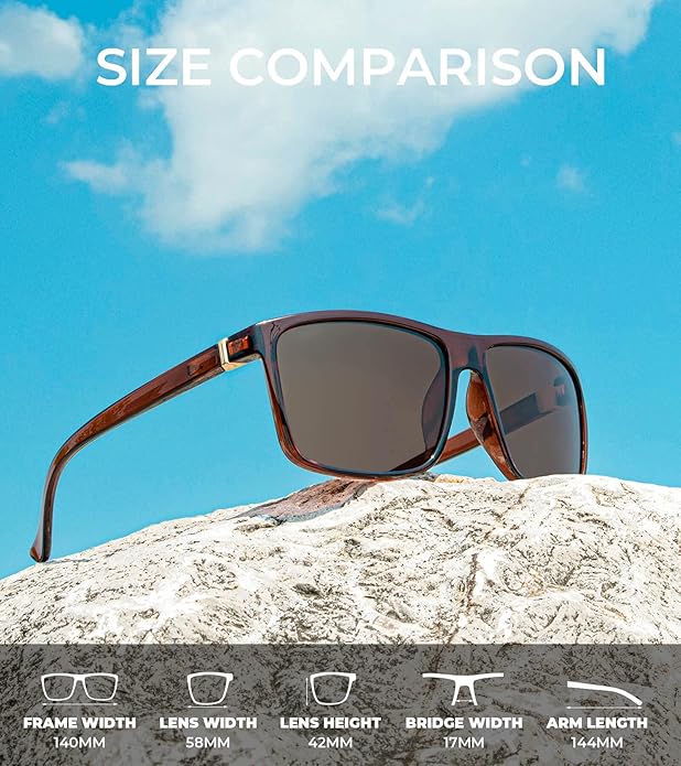 KALIYADI Polarized Sunglasses for Men and Women, Mens Sun Glasses with UV Protection for Driving Fishing Golf (3 Packs)