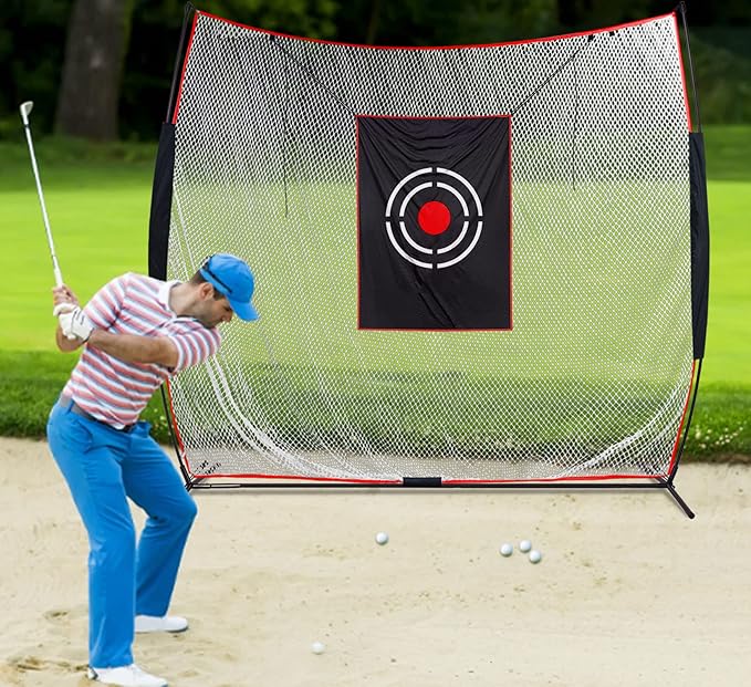 Golf Practice Net Backyard: Durable Swing Training Target – Indoor Outdoor Garage Home Use – Portable for Adults & Men Golfer Beginners